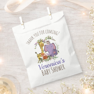 Cute Jungle Safari Animal Baby Shower Thank You Favour Bags