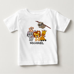 Cute Jungle Safari Animal Toddler Kids Baby T-Shirt