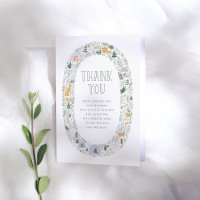 Cute Jungle Safari Animals Baby Shower Thank You