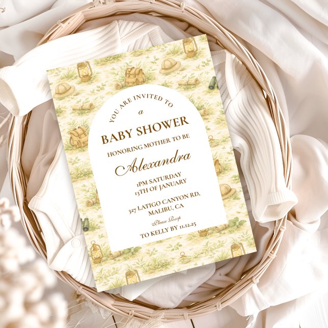 Cute Jungle Safari Baby Shower Invitation (Creator Uploaded)