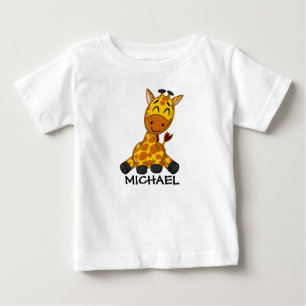 Cute Jungle Safari Giraffe Animal Kids Baby T-Shirt