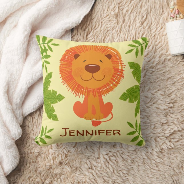 Cute Jungle Safari Lion Baby Nursery Cushion (Blanket)