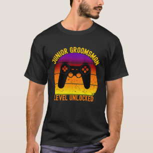 Cute Junior Groomsman Gaming Wedding Party Jr Boys T-Shirt