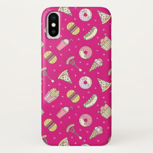 Cute Junk Food Pattern on Pink   Case-Mate iPhone Case