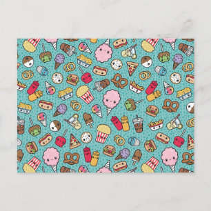 Cute Junk Food Postcard