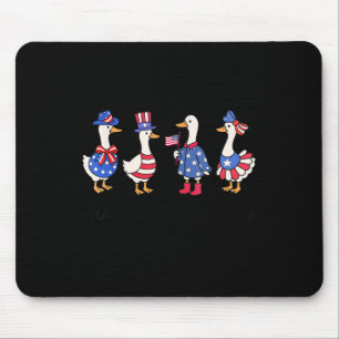 Cute Just A Silly Goose 4th Of July Goose Patrioti Mouse Mat