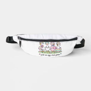 Cute Just an Eggcited Goose Easter Day Girl Women  Bum Bags