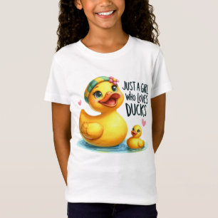Cute just girl loves ducks  T-Shirt