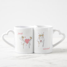 cute just married Lovers' coffee mug