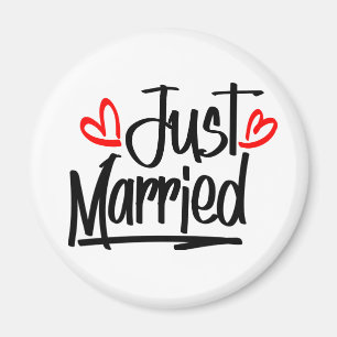 Cute Just Married Wedding Newlywed Bride MRS Magnet