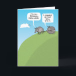 Cute Just Roll With It Armadillos Birthday Card<br><div class="desc">Here's a cute and funny (and punny) cartoon birthday card featuring a pair of armadillos. One says "It's all downhill from here." The other has a more optimistic view, saying "I suggest we just roll with it." Good advice from a wise armadillo, who is a real baller! Thank you for...</div>