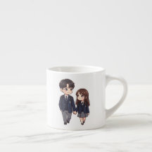 Cute K-Drama School Student Couple Coffee Mug