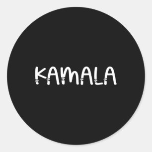 Cute Kamala Cat Letter Cool Kamala Design Classic Round Sticker