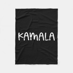Cute Kamala Cat Letter Cool Kamala Design Fleece Blanket