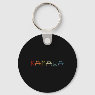 Cute Kamala Harris Cat Vintage Lettering Positive Key Ring