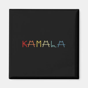 Cute Kamala Harris Cat Vintage Lettering Positive Magnet