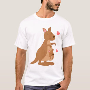 Cute Kangaroo And Joey T-Shirt
