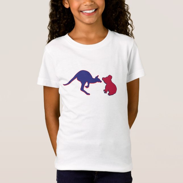 Cute Kangaroo and Koala Bear T-Shirt (Front)