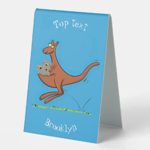 Cute kangaroo and koalas cartoon illustration