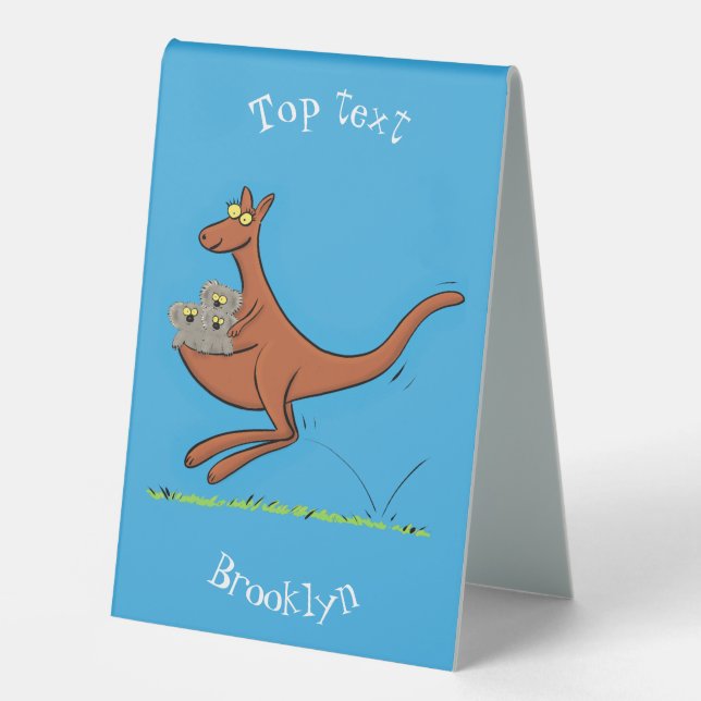 Cute kangaroo and koalas cartoon illustration (Front)