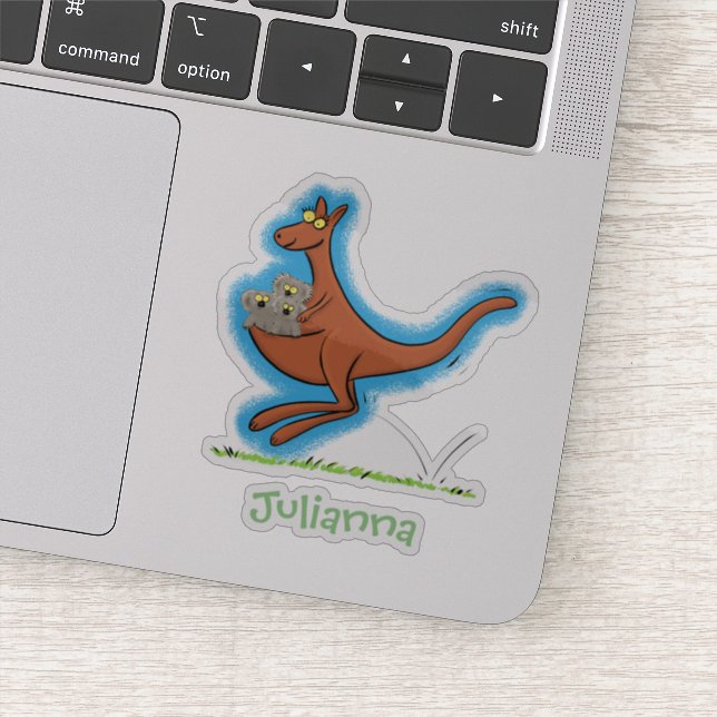 Cute kangaroo and koalas cartoon illustration (Detail)