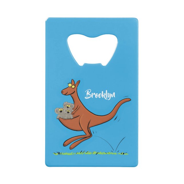 Cute kangaroo and koalas cartoon illustration (Front)