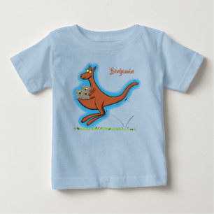 Cute kangaroo and koalas cartoon illustration baby T-Shirt