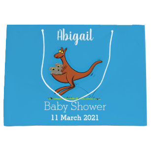 Cute kangaroo and koalas cartoon illustration large gift bag