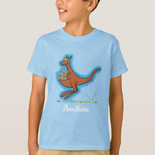 Cute kangaroo and koalas cartoon illustration T-Shirt