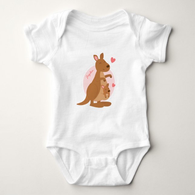 Cute Kangaroo Baby Joey Bodysuit (Front)