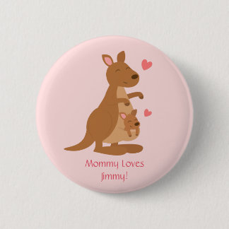 Cute Kangaroo Baby Joey For Kids 6 Cm Round Badge