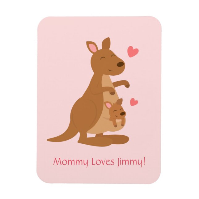 Cute Kangaroo Baby Joey For Kids Magnet (Vertical)
