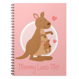 Cute Kangaroo Baby Joey Mother Child For Kids Notebook