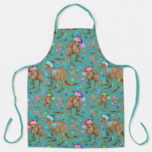 Cute Kangaroo Christmas Apron