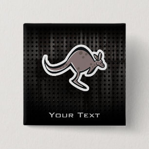 Cute Kangaroo; Cool 15 Cm Square Badge