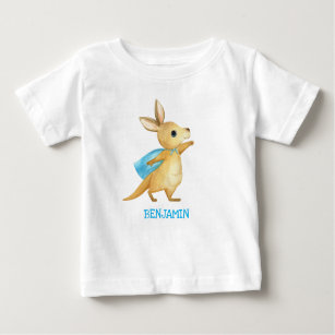 Cute Kangaroo - Customized Baby Name Top Tshirt