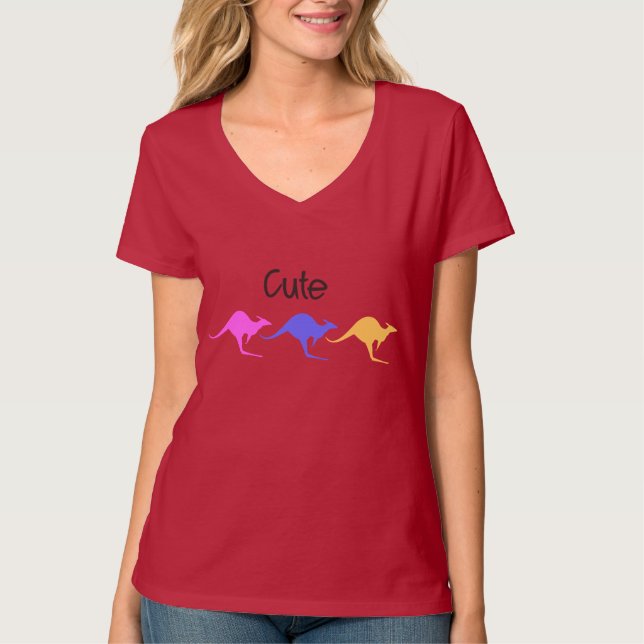Cute Kangaroo Design T-Shirt (Front)