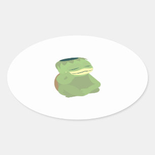 Cute Kappa Oval Sticker
