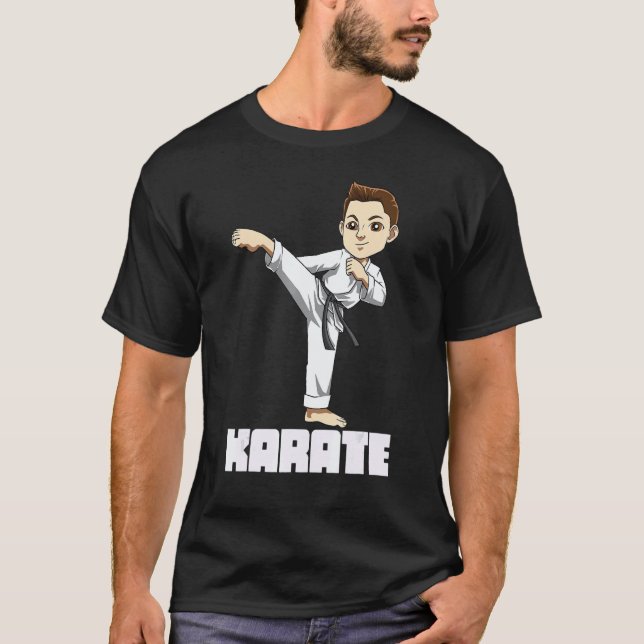 Cute Karate Boy 1 T-Shirt (Front)