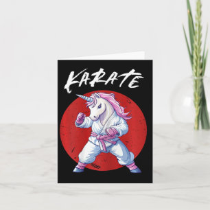 Cute Karate Kid Unicorn Women Fighter Card