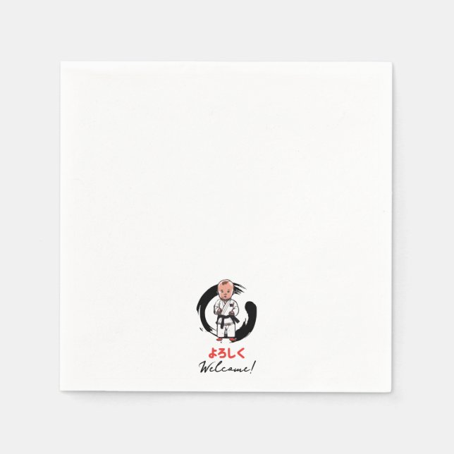 Cute Karate Napkin (Front)