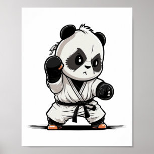 Cute Karate Panda Keikogi - Japanese Martial Arts  Poster