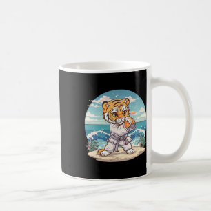 Cute Karate Tiger Kickboxing Taekwondo Jiu-jitsu T Coffee Mug