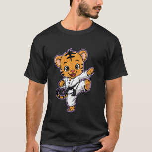 Cute Karate Tiger Martial Arts Funny For Kids Boys T-Shirt