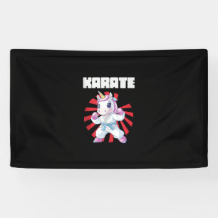 Cute Karate Unicorn Karate Japanese Martial Arts T Banner
