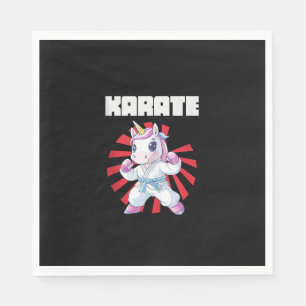 Cute Karate Unicorn Karate Japanese Martial Arts T Napkin
