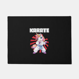 Cute Karate Unicorn MMA Tank Top Doormat