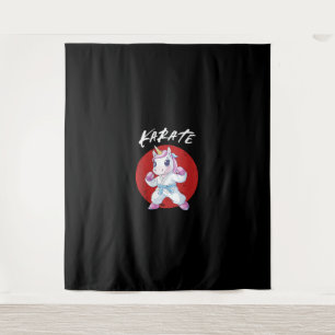 Cute Karate Unicorn Tank Top Tapestry