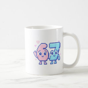 Cute Kawaii 67 Six Seven Meme 6 7 Girls Italian Br Coffee Mug