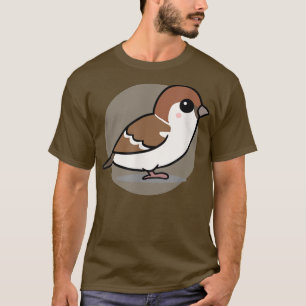 Cute Kawaii Aesthetic House Sparrow Bird T-Shirt